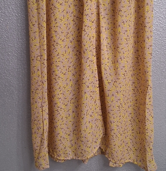Floral Semi Sheer Summer Maxi Dress Size S - Picture 9 of 16
